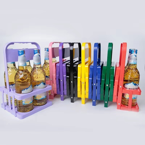 Portavasos Plegable y Reutilizable, Organizador de Bebidas, Porta Botellas de Cerveza, Cesta para 6 Botellas de Vino, Exhibidor de Bebidas para <span class=keywords><strong>Bar</strong></span> - Product Image 1