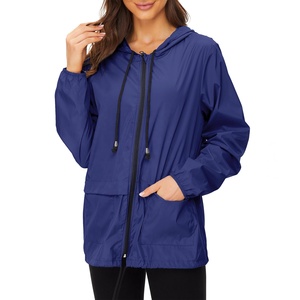 Hot Selling Men's Waterproof 100% Polyester Summer <b>Rain</b> <b>Jackets</b> with Hood Lightweight Outdoor Packable - Product Image 2