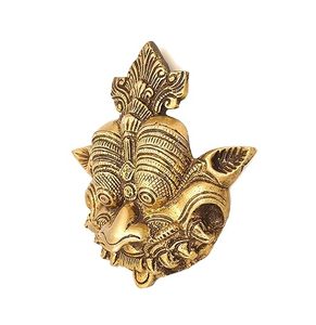 Handcrafted Brass Yali Face Wall Hanging <b>Mask</b> Sculpture Traditional Kirtimukha Evil <b>Eye</b> Protector Decorative Wall Art for Home - Product Image 3