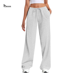 Pantalon de survêtement en coton personnalisé pour homme, taille élastique avec cordon de serrage, décontracté, mi-lourd, respirant, avec logo imprimé sur la jambe droite - Product Image 4