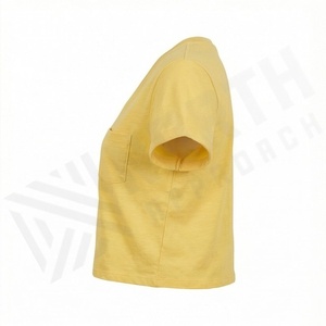 Camiseta Corta Personalizada de Talla Grande para Mujer, Ajustada, de Algodón, Diseño de Moda, Ropa Urbana - Product Image 3