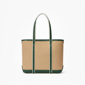 Sac fourre-tout unisexe Royaa de style américain, multi-poches, avec logo vintage brodé, résistant à l'eau, en jute tannée végétale, 15,75 pouces - Product Image 5