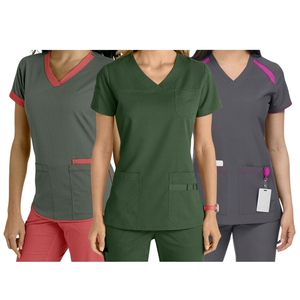 MEILLEURE QUALITÉ soins infirmiers gommages spandex PE rayonne conception dentaire élégant combinaison hôpital médical hommes/femmes FMF usine-Échantillon gratuit - Product Image 3