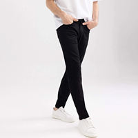 Jeans en denim tricoté respirant et extensible pour homme, coupe droite, grande taille, style vintage, formel, personnalisé en usine, collection printemps-automne