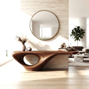 Console d'entrée en bois massif, table console personnalisée, mobilier de ferme, table étroite artisanale pour l'entrée de la maison - Product Image 4