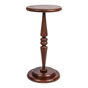 Traditional Round <b>Wooden</b> Coffee <b>Table</b> With Tapered Base Handmade Living Room Furniture Antique Style Side <b>Table</b> - Product Image 1