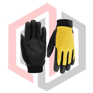 Black Yellow Polyester Mechanical Safety <b>Gloves</b> <b>Finger</b> Protection Anti-cut Anti-Heat Silicone-free Breathable <b>Gloves</b> - Product Image 4