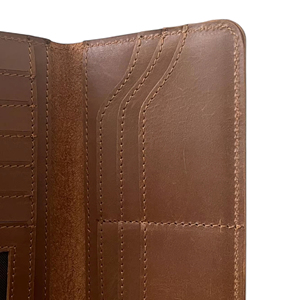 กระเป๋าสตางค์หนังผู้ชายแบบยาว ของขวัญวันครบรอบ กระเป๋าสตางค์แบบพับสองตอนทรงสูง ขายดี คุณภาพสูง - Product Image 3