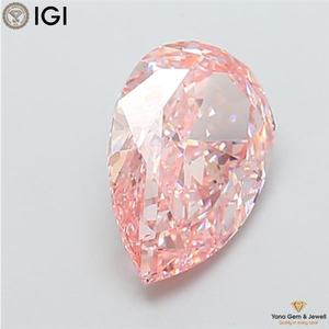 เพชร CVD ที่ได้รับการรับรองจาก IGI น้ำหนัก 4.00 กะรัต รูปทรงลูกแพร์ สีชมพูสดใส ระดับความสะอาด VS2 เหมาะสำหรับเป็นจุดศูนย์กลางที่โดดเด่น - Product Image 6