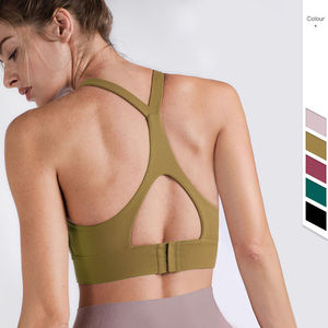 High Quality Women's Fitness Crop <b>Top</b> with Sexy <b>Cross</b> Back Lightweight Custom LOGO New Arrival Print Yoga Sports Bras Plus Size - Product Image 5