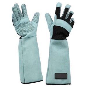 Cowhide Split Leather Anti-Vibration Durable Safety <b>Gloves</b> Flame Fire Resistant with Wrist Support for Fireproof Environments - Product Image 6