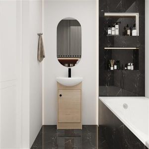 Mobile Bagno Classico Freestanding da 18 Pollici con Lavabo, Imballaggio KD G BVB02218PLO - Product Image 5