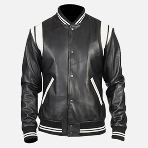 <b>Mens</b> <b>Leather</b> <b>Jacket</b> Custom Embroidered Canva Varsity Winter Waterproof Stand Collar Eco-Friendly Sorority Logo <b>Jacket</b> - Product Image 3