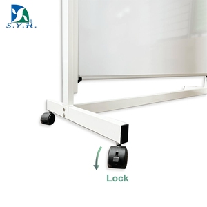 SYH Office Equipment Aluminum Frame Sliding Magnetic Metal Porcelain/Lacquer Surface Whiteboard <b>Easel</b> Non-Foldable - Product Image 4