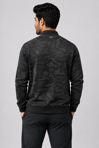 Men Sublimation Varsity Jacket Canvas Hooded Lightweight Baseball Bomber <b>Coat</b> Full Sublimation Print <b>Zipper</b> Closure OEM - Product Image 2