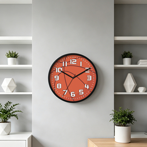 12 Inch Basketball Theme <b>3D</b> Silent Sweep Quartz Analog <b>Wall</b> <b>Clock</b> Sports Fan Locker Room Training Gym Bedroom Décor - Product Image 3