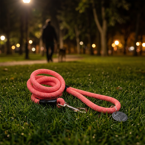 Laisse pour chien en nylon rond réfléchissant à motif écossais écologique et tendance, pour la sécurité nocturne - Product Image 4