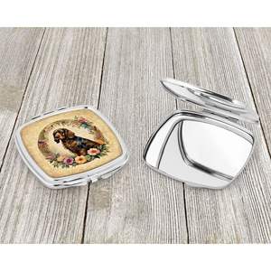 Compact Folding Handheld <b>Travel</b> Makeup <b>Mirror</b> Field Spaniel Flowers Decorative Pocket <b>Mirror</b> for Women and Girls Gift - Product Image 3