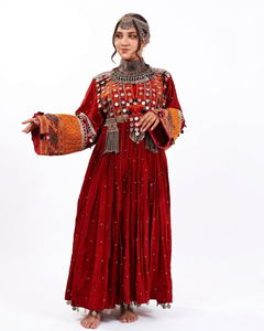 Vestidos Tradicionales Afganos con Bordado de Encaje para Mujer, Transpirables, de Buena Calidad, con el Mejor Diseño, Ropa Étnica, Vestido Afgano Kuchi - Product Image 1