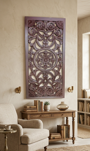 Traditional Rectangle <b>Mdf</b> Wall <b>Panel</b> <b>Decorative</b> Carved Design Birthday Anniversary Home Interior Accent Hanging Piece Bulk - Product Image 2