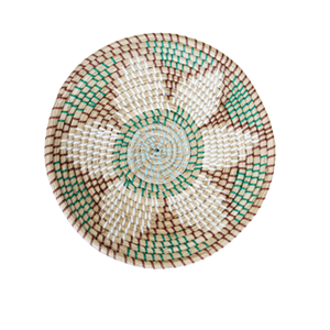 Salvamanteles de junco marino con patrón de estrellas, decoración de pared estilo bohemio tejida, salvamanteles redondo de paja, posavasos estilo floral, platos decorativos. - Product Image 1