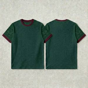 T-shirt uni décontracté pour homme, manches courtes, coupe ajustée, couleur unie, coton de haute qualité, t-shirt basique pour homme - Product Image 5