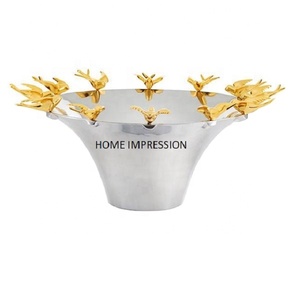 ชามโลหะลายผีเสื้อและนกชามโลหะสำหรับตกแต่งห้องรับประทานอาหาร - Product Image 1