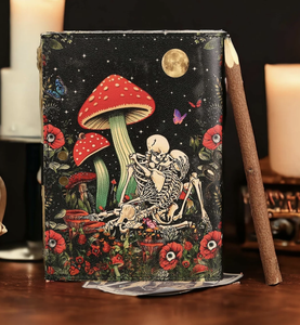 Vintage <b>A5</b> Mushroom Paper Hardcover Sewing Binding Grimoire Journal <b>Diary</b> Sketchbook Deckle Edge Cotton Paper for Calligraphy - Product Image 3