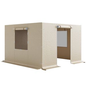 Copertura Invernale a 4 Pannelli in PE ad Alta Densità per Gazebo 3x3m, Pareti Laterali e Tetto Rigido per Padiglioni e Gazebo Resistenti alle Intemperie - Product Image 1