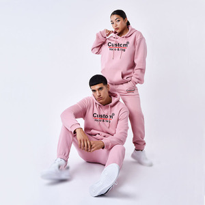 ชุดเซ็ตฮู้ดดี้แทรคสูทแบบยูนิเซ็กซ์ขายส่ง เสื้อสเวตเชิ้ตผ้าฝ้ายฟลีซแบบสวมหัวขายส่ง ชุดจ็อกเกอร์ ผู้ผลิต OEM - Product Image 1