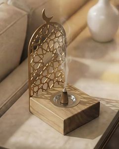 Trending Design Brass and Stainless Steel Gold Color Customized Shape Bakhoor and Incense Burner Bowl with Finest Quality - Product Image 3
