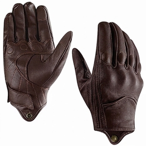 Non Slip For Riding Outdoor Unisex Leather Full Finger Motorcycle Gloves Motocross Fingerless Riding Gloves for Men Casual - Product Image 1