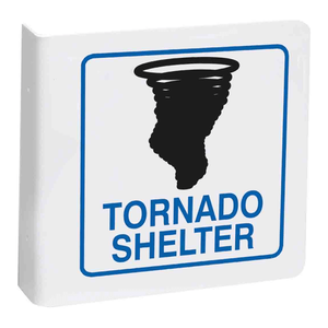 Panneau de signalisation Brady L Tornado Shelter 8x8 pouces, panneau de sécurité haute visibilité pour intérieur/extérieur - Product Image 3