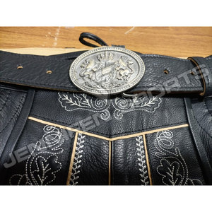 Pantalones Cortos de Cuero Vacuno Genuino para Hombre, Estilo Oktoberfest 2026, Traje Tradicional Bávaro para Fiesta, los Más Vendidos - Product Image 3
