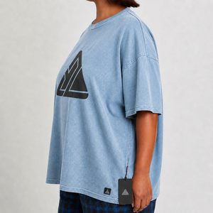 เสื้อยืดผู้หญิงคอตตอนแท้ 100% สีสันตัดกัน สไตล์ลำลองสำหรับฤดูร้อน น้ำหนัก 220 กรัม แขนสั้น คอกลม ตกแต่งแบบรักษ์โลก แห้งเร็ว - Product Image 2
