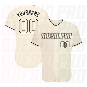 Custom Cream Cream–Black Authentic <b>Baseball</b> Jersey Personalized Sublimation Printing Custom Logo Design Color Customization - Product Image 1