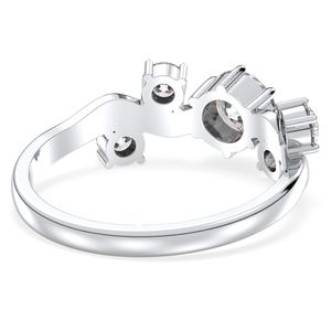 Anillos de compromiso REYES de alta calidad con corte brillante redondo de 0.79 quilates de moissanita para mujer, oro sólido de 14K, regalo de boda, joyería fina. - Product Image 4