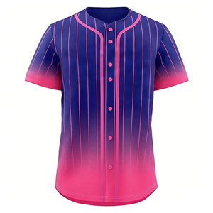 Maillot de baseball à boutons à motif écossais imprimé par sublimation, respirant, anti-humidité, séchage rapide, grande taille, pour softball d'hiver - Product Image 4