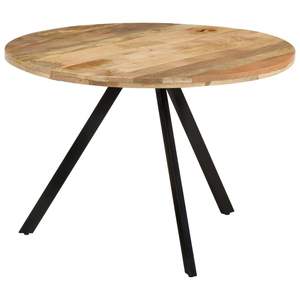 Tavolo da Pranzo in Legno Marrone e Nero - Product Image 1