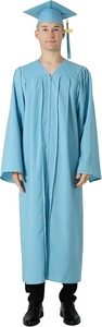 Conjunto de toga, birrete y borla de graduación mate 2026 para secundaria y licenciatura, tipo de tela 100% poliéster - Product Image 4