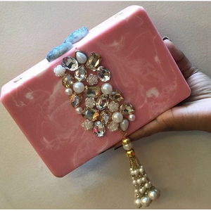 Handmade Resin Clutch Retro Design Acrylic Clutch Girls Wallet Clutch Hot Selling Product High Quality Bag for Party Weeding - Product Image 6