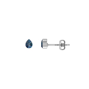 925 Silver Kyanite Natural Pear Round Oval Shape Butterfly Lock Stud <b>Earrings</b> Classic Style Bezel Setting Pack of 4 Pairs - Product Image 3