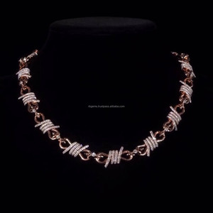 RB Gems สร้อยคอเพชรทรงบริลเลียนท์เคลือบทองคำชมพู  ได้รับการรับรองจาก IGI เพชรเพาะเลี้ยงในห้องปฏิบัติการ  ปรับแต่งได้ตามต้องการ  เงินแท้ S925  ดีไซน์หรูหรา  สำหรับทั้งชายและหญิง - Product Image 1