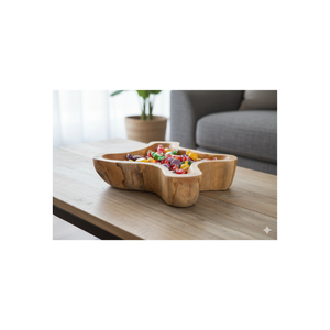 Platos de Madera de Raíz de Teca Hechos a Mano, Diseño Moderno para una Belleza Natural Atemporal por ARTERRA - Product Image 3