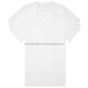 เสื้อยืดผู้ชายคุณภาพสูง สีขาว เสื้อยืดเปล่า ผ้าฝ้าย 100% เสื้อยืดโอเวอร์ไซส์สำหรับฤดูร้อน - Product Image 4