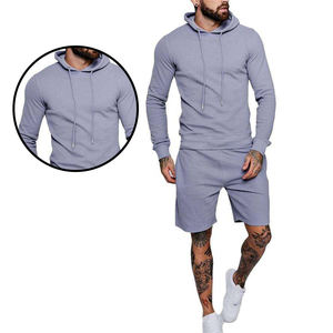 Five B Custom Oversized Shirt and Shorts <b>Set</b> Men's Casual Summer Two Piece Outfit Cotton Matching <b>Set</b> Wholesale Manufacturer - Product Image 3