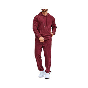 Conjunto Deportivo de Invierno para Hombre, de Algodón, con Sudadera con Capucha y Pantalones Deportivos para Actividades al Aire Libre - Product Image 1