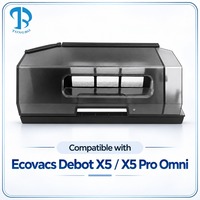 Boîte à poussière de remplacement compatible avec les aspirateurs robots Ecovacs Debot X5 / X5 Pro Omni, pièces détachées, accessoires de collecte de poussière réutilisables