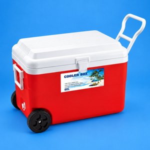 Nevera Portátil con Ruedas de Alta Resistencia de 60L, Enfriador con Ruedas para Acampar, Hacer Barbacoa, Ir a la Playa, Pescar, Ir a Eventos Deportivos, Nevera con Ruedas de 60L - Product Image 1