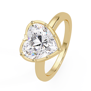 Luxury Solitaire Engagement Rings 14K <b>Solid</b> Gold IGI Certified Heart Cut Lab Grown Diamond Ring Bridal Wedding Jewelry Wholesale - Product Image 3